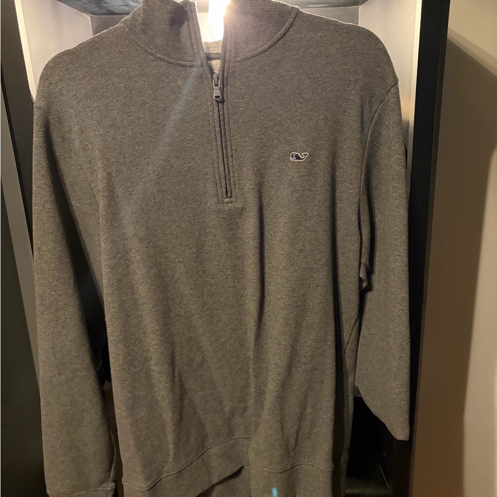 Vineyard Vines Men's grey Zip-Up Sweater